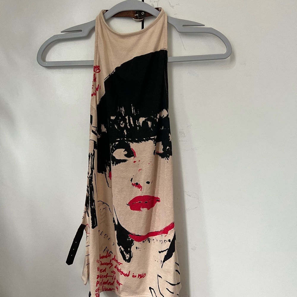 Vintage open-back tank top